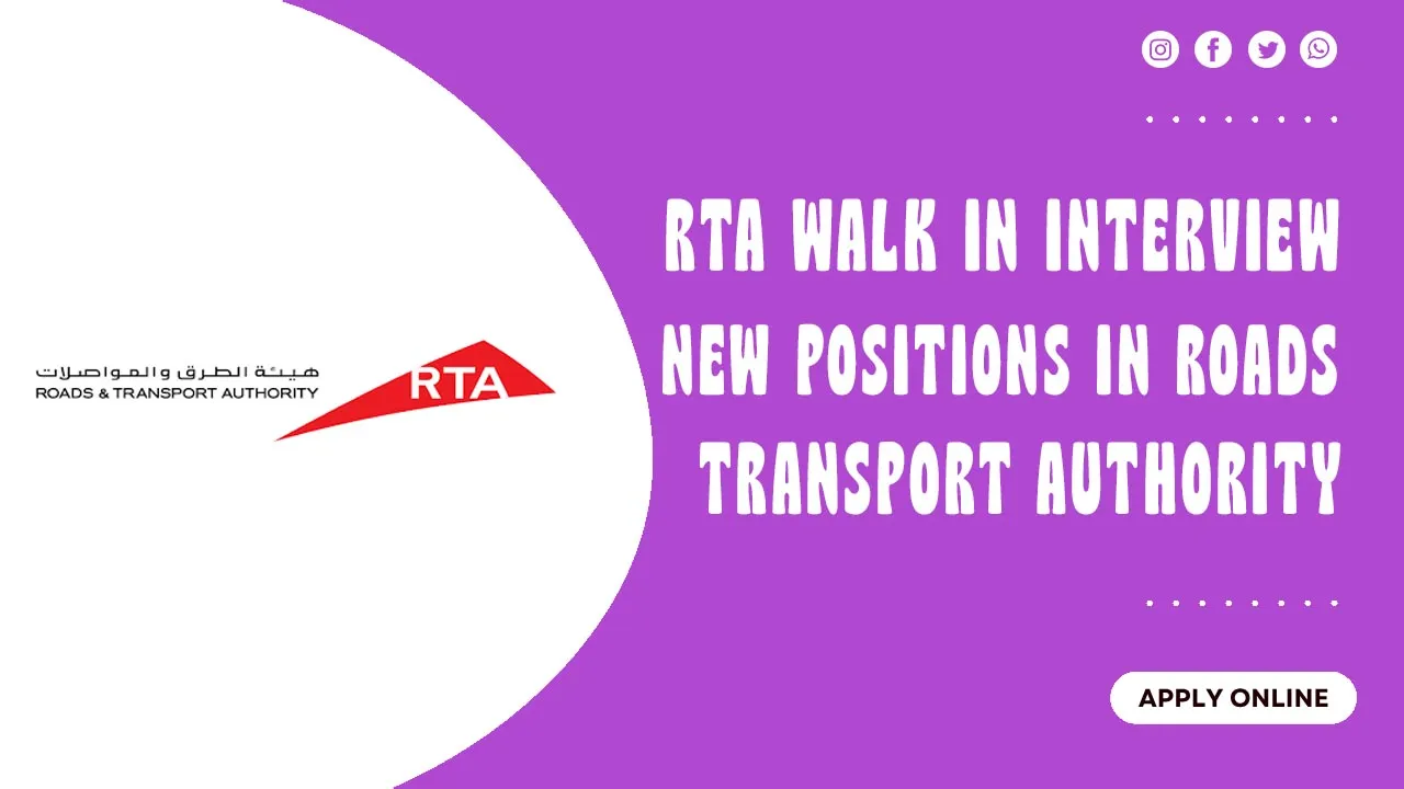 RTA Walk in Interview RTA Walk in Interview